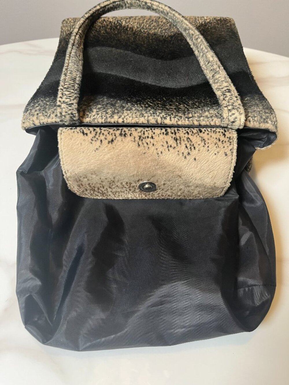 Kate Spade Limited Edition Felted Mohair/Wool Chevron Sam Tote Bag 90s Y2K RARE - Picture 13 of 14